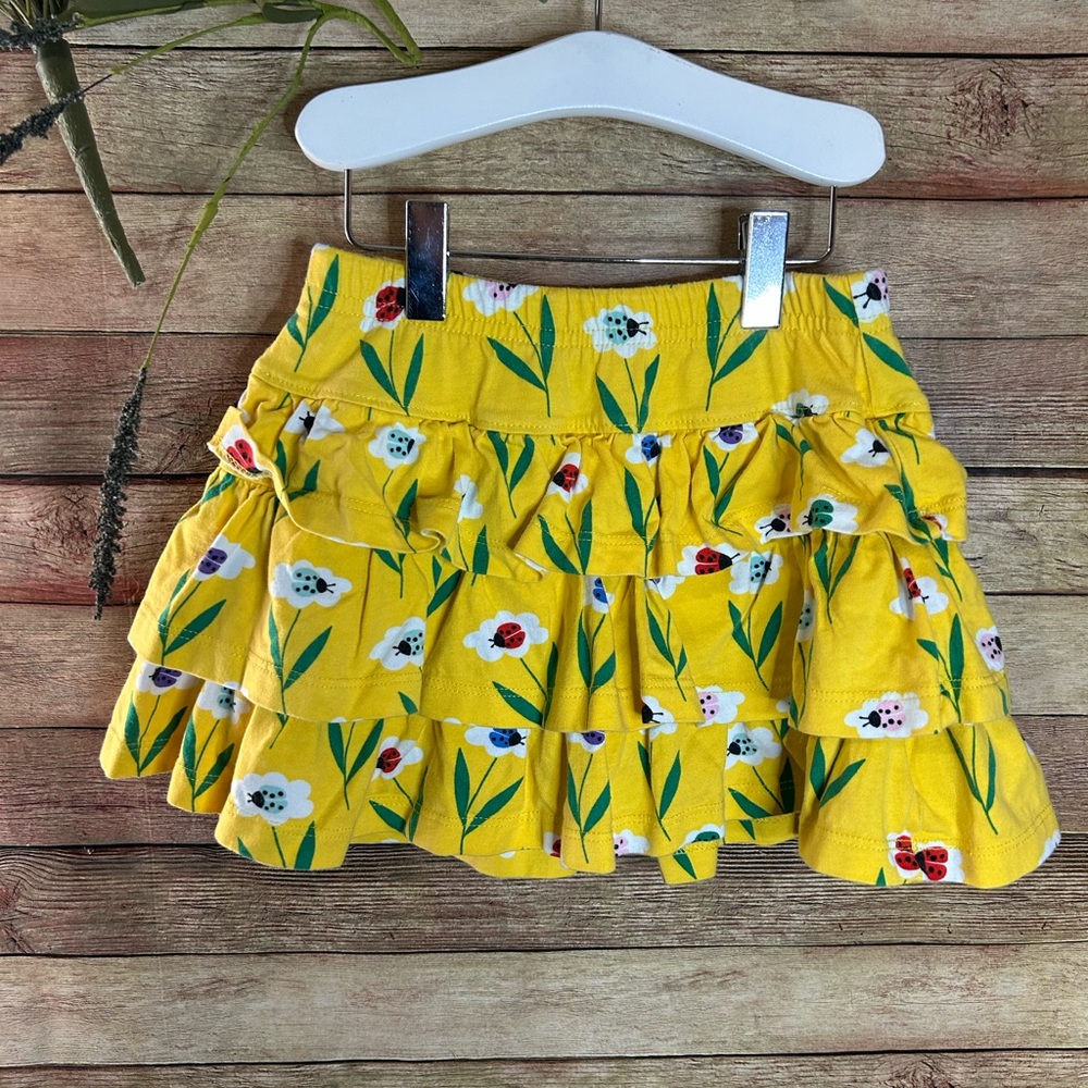 Hanna Andersson LadyBug Yellow Skort Girls Size 5